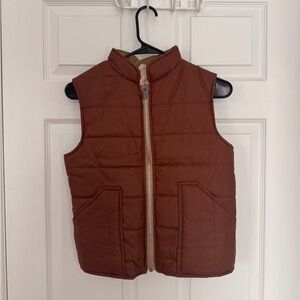 Vintage 80s Brown Nylon Vest, Made in Canada